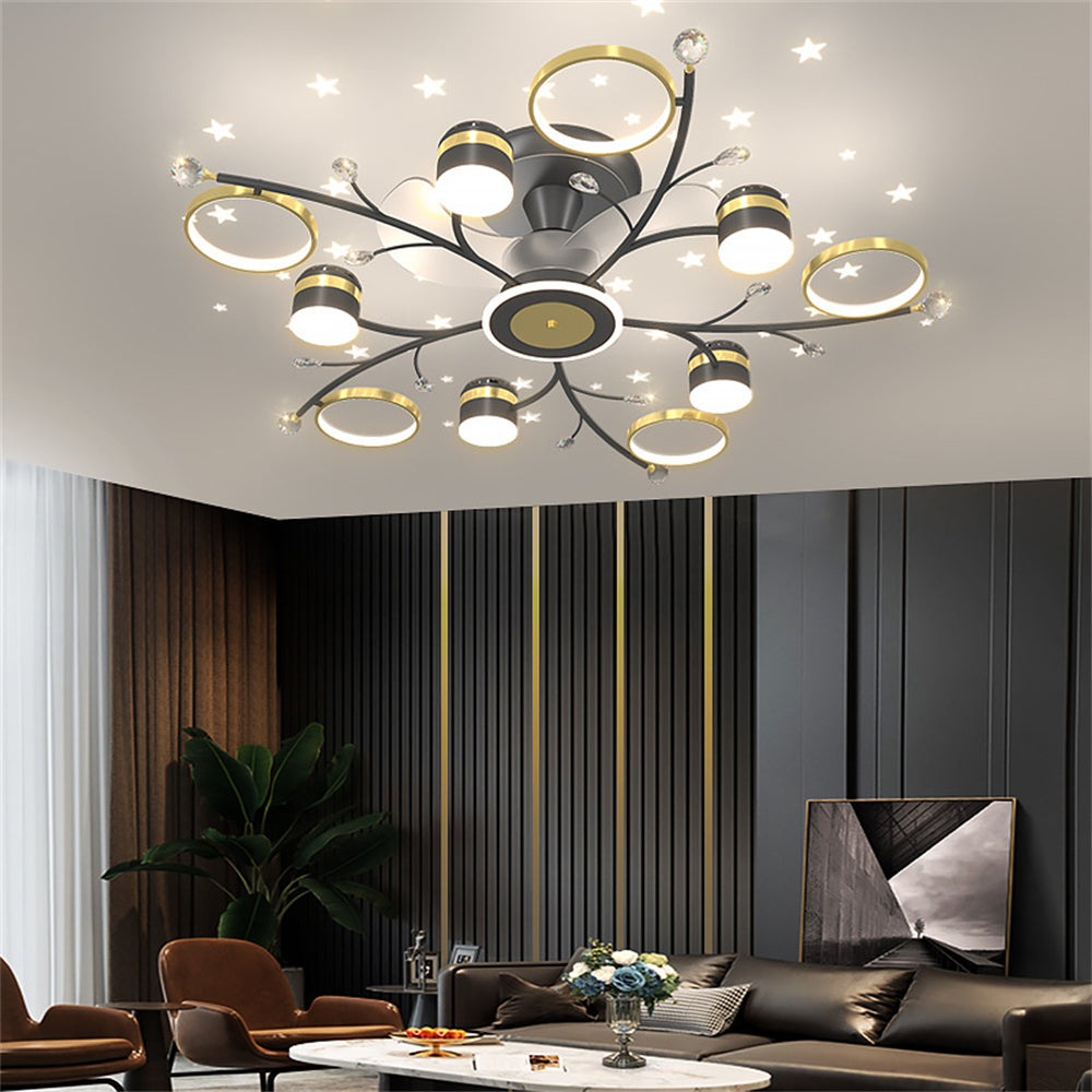 D1106-Ventilateur de plafond Gufoo avec lumière