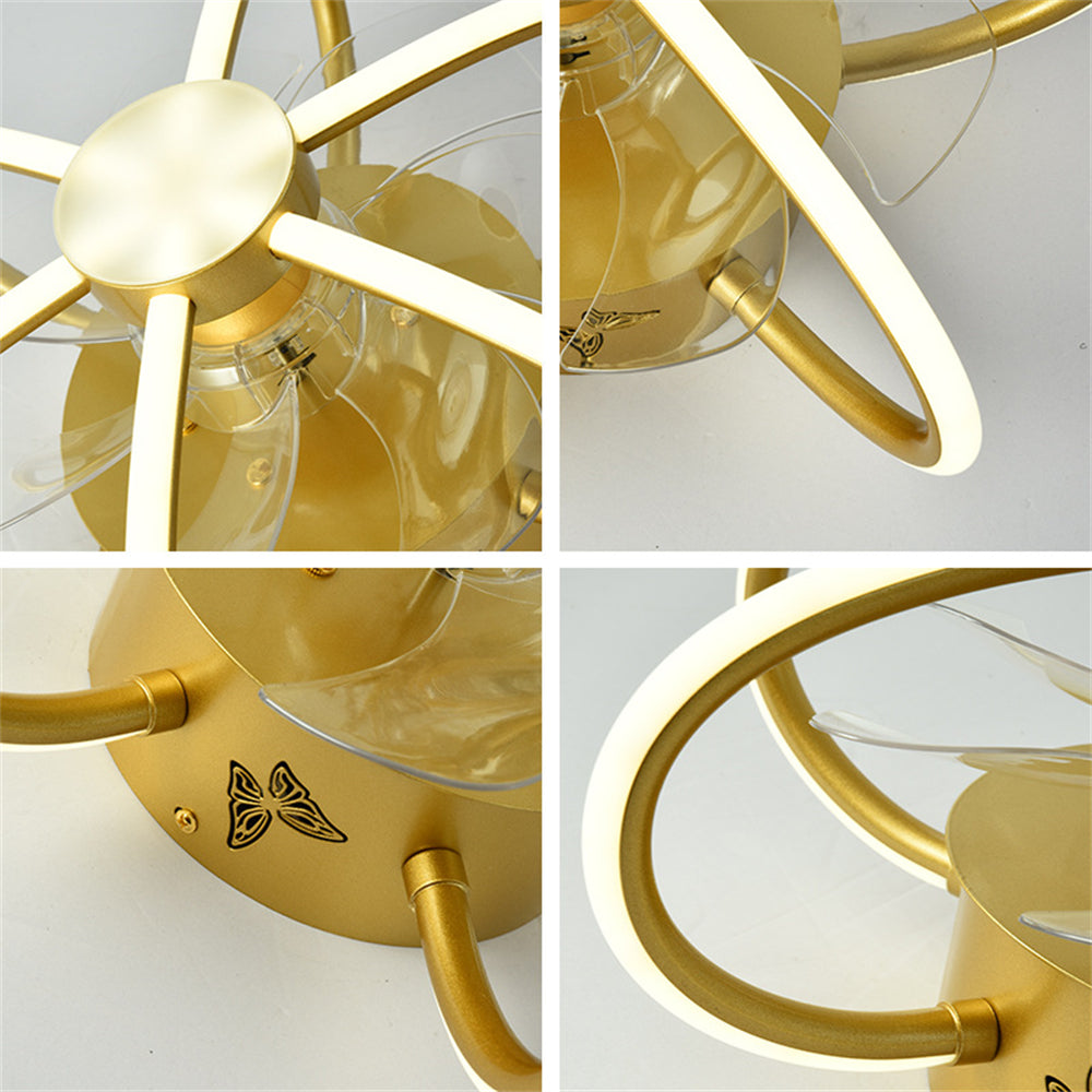 D1098-Ventilateur de plafond Gufoo avec lumière