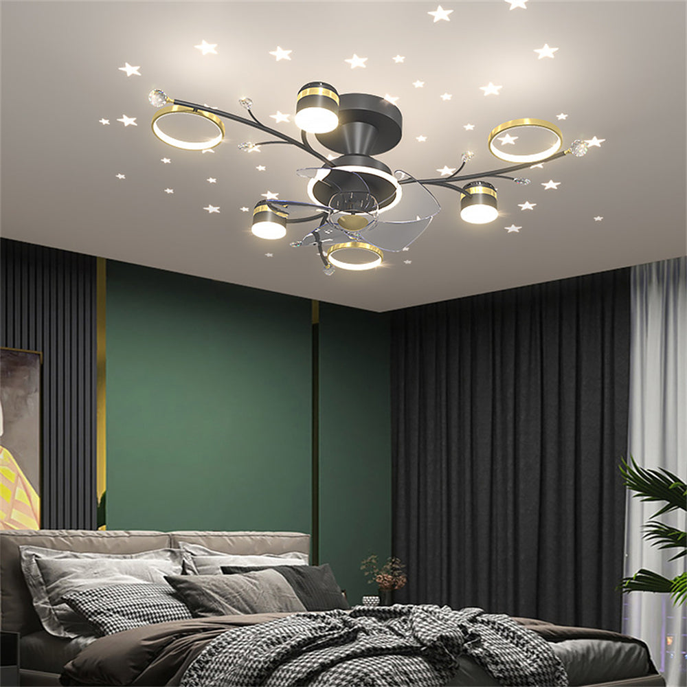 D1106-Ventilateur de plafond Gufoo avec lumière