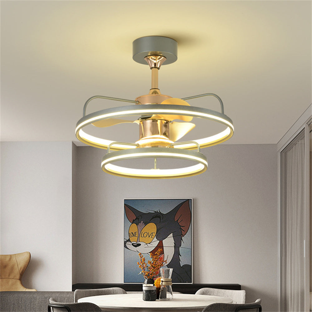 D1104-Ventilateur de plafond Gufoo avec lumière