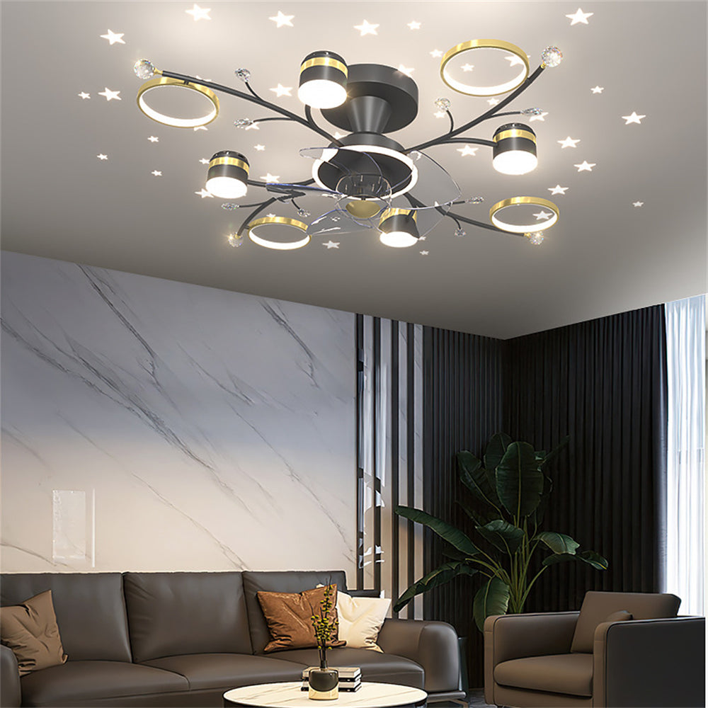 D1106-Ventilateur de plafond Gufoo avec lumière