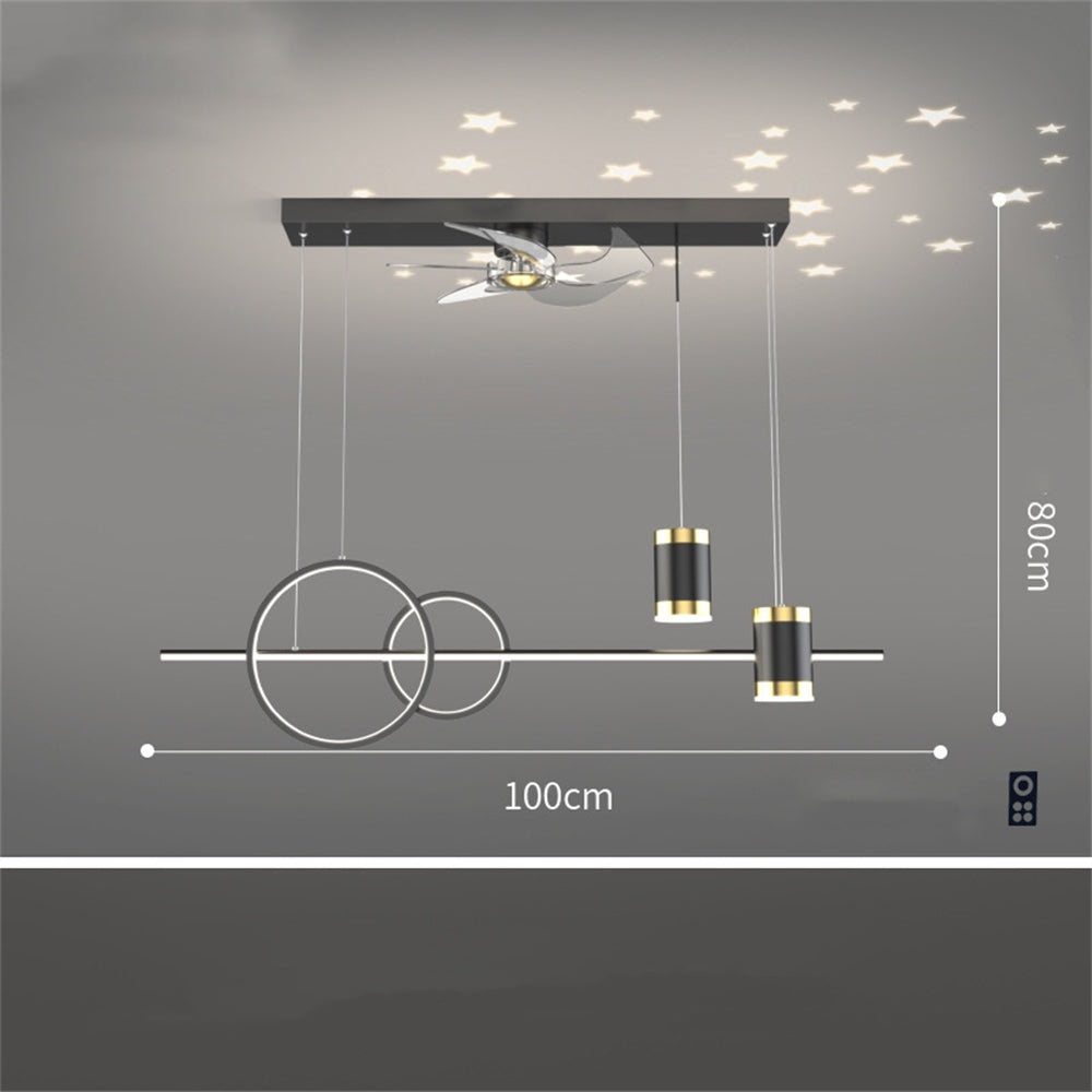 D1107-Ventilateur de plafond Gufoo avec lumière